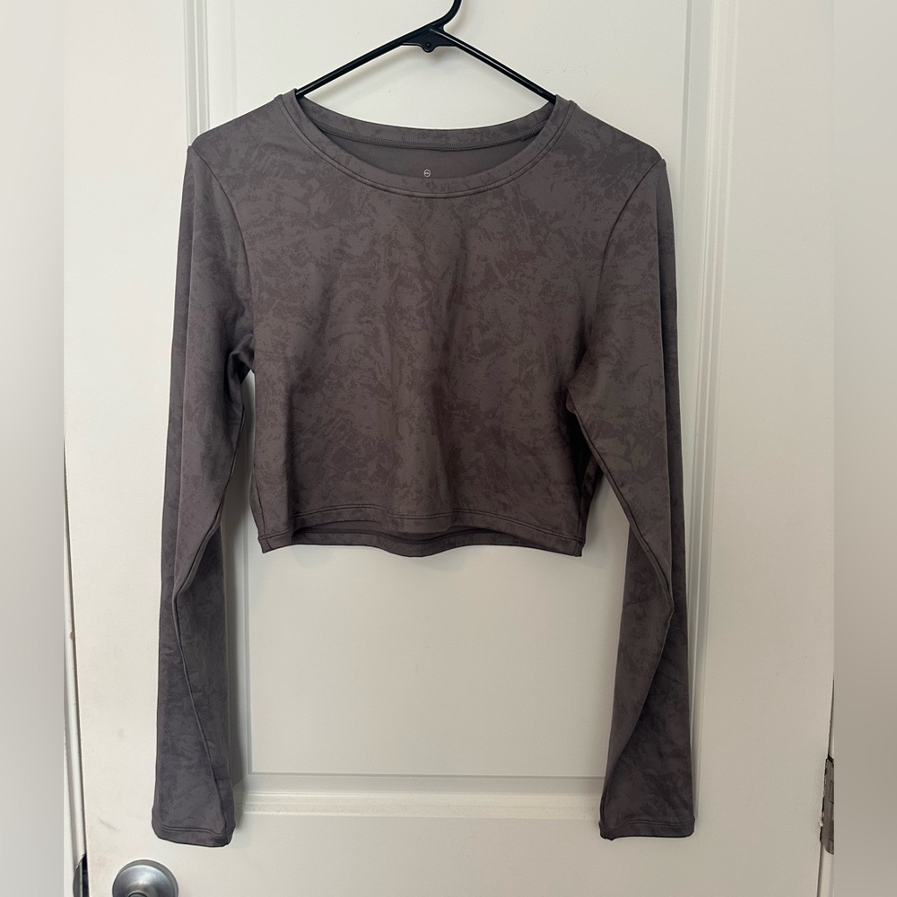 Paragon Fitwear Gray Long Sleeve Crop Top